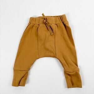 Kate Quinn Organics Drawstring Harem Pants Camel Brown Size‎ 0-3 months